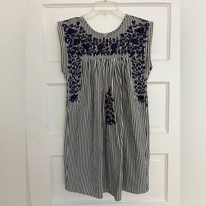 Purple, black and white Mexican Dress